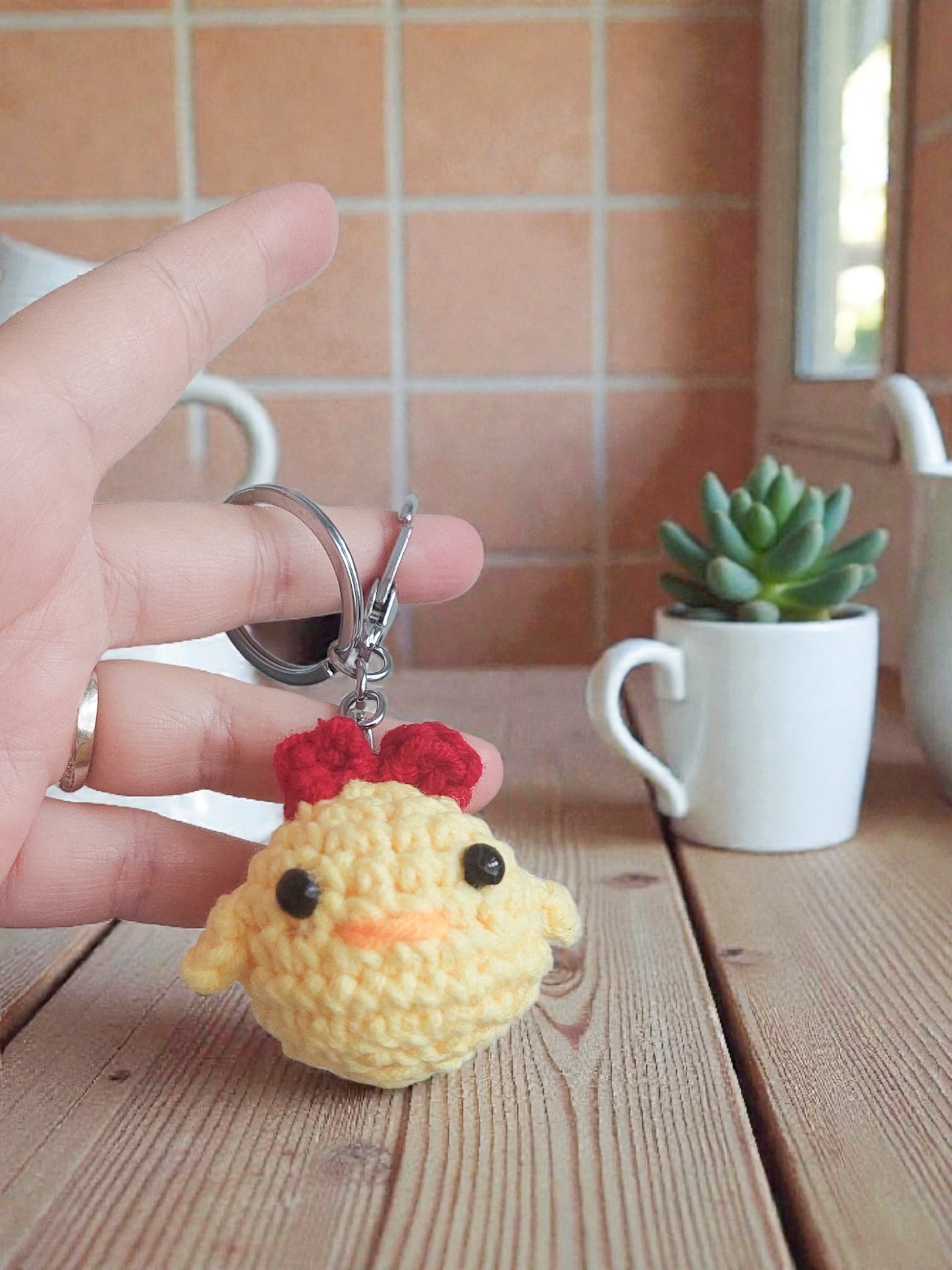 Chubby chicken keychain