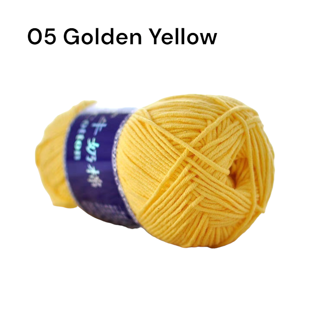 5ply Milk Cotton Yarns 100grams 雪妃尔 series