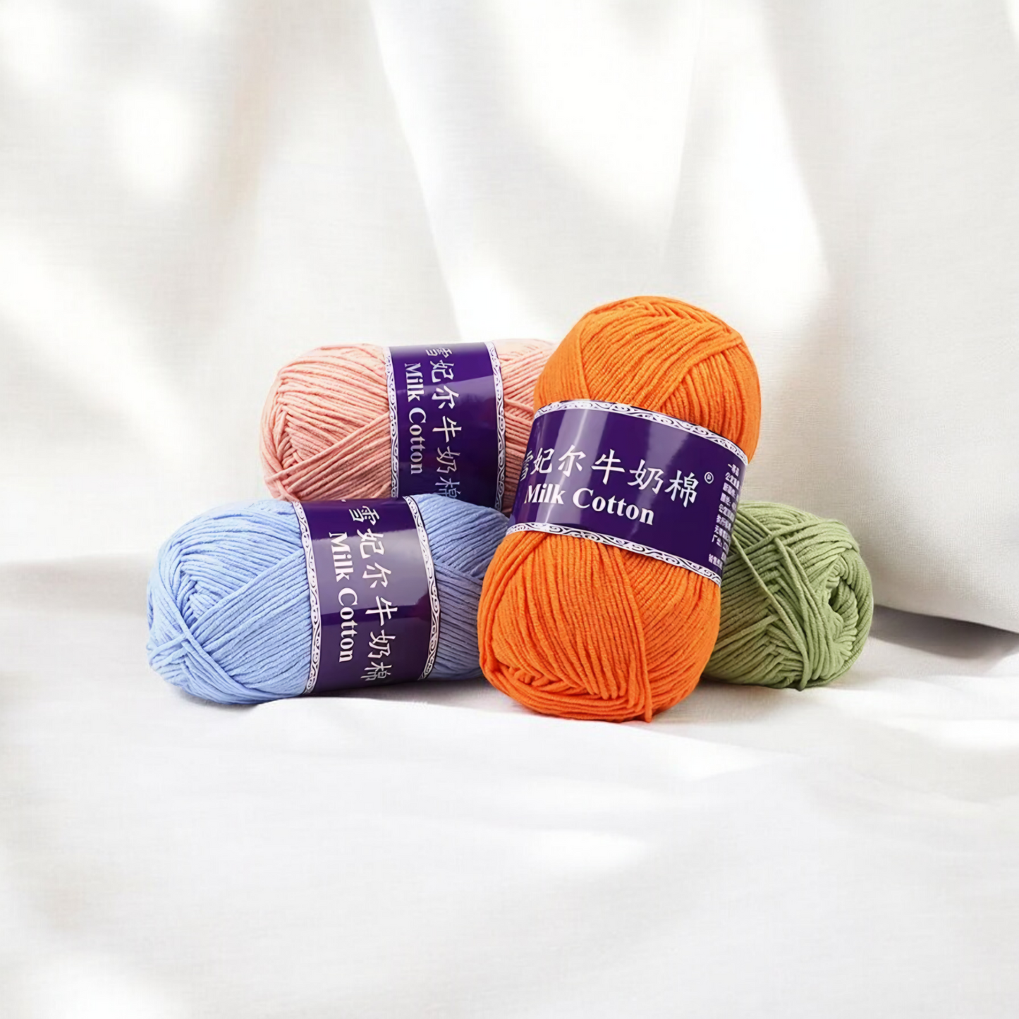 5ply Milk Cotton Yarns 100grams 雪妃尔 series