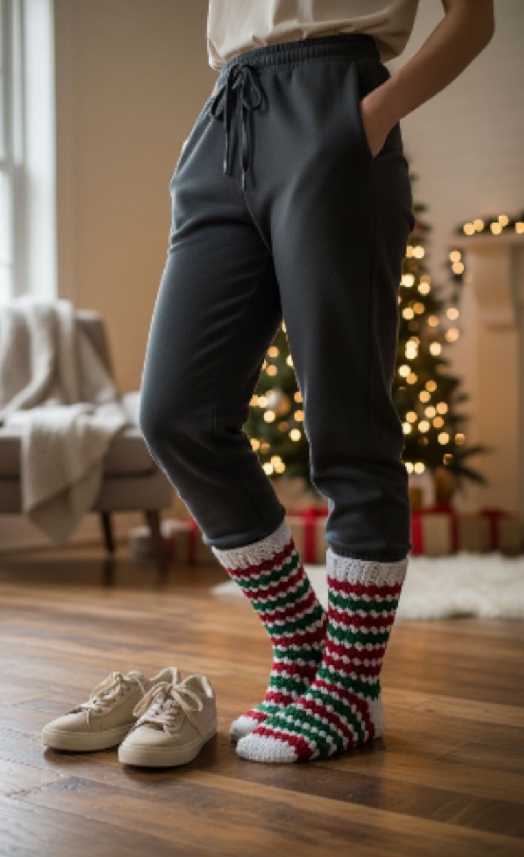 Load video: Christmas socks crochet @crochetspaces YouTube